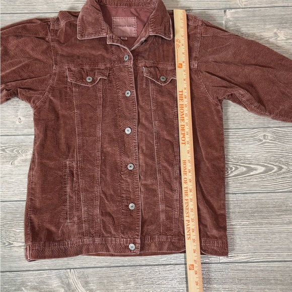 American Eagle Corduroy Women’s Shacket size Medium Blush/Rust Color - Picture 6 of 10